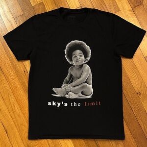 Notorious BIG Biggie Smalls Sky’s the Limit Black Graphic T-Shirt